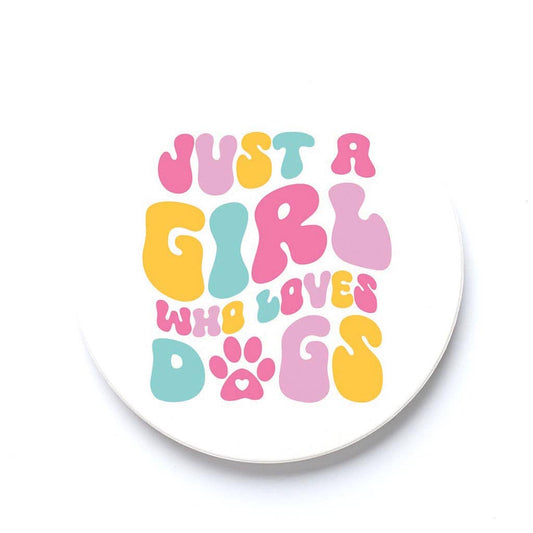 Car Coaster-Just A Girl Who Loves Dogs