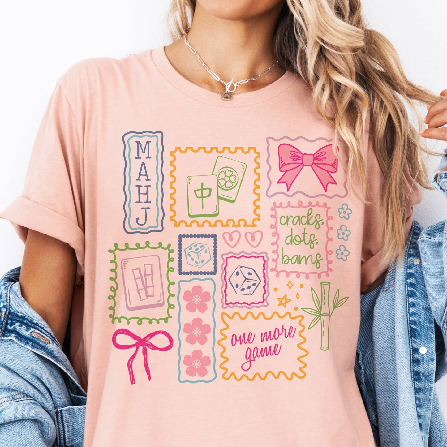Mahjong Doodle Retro Graphic Tee