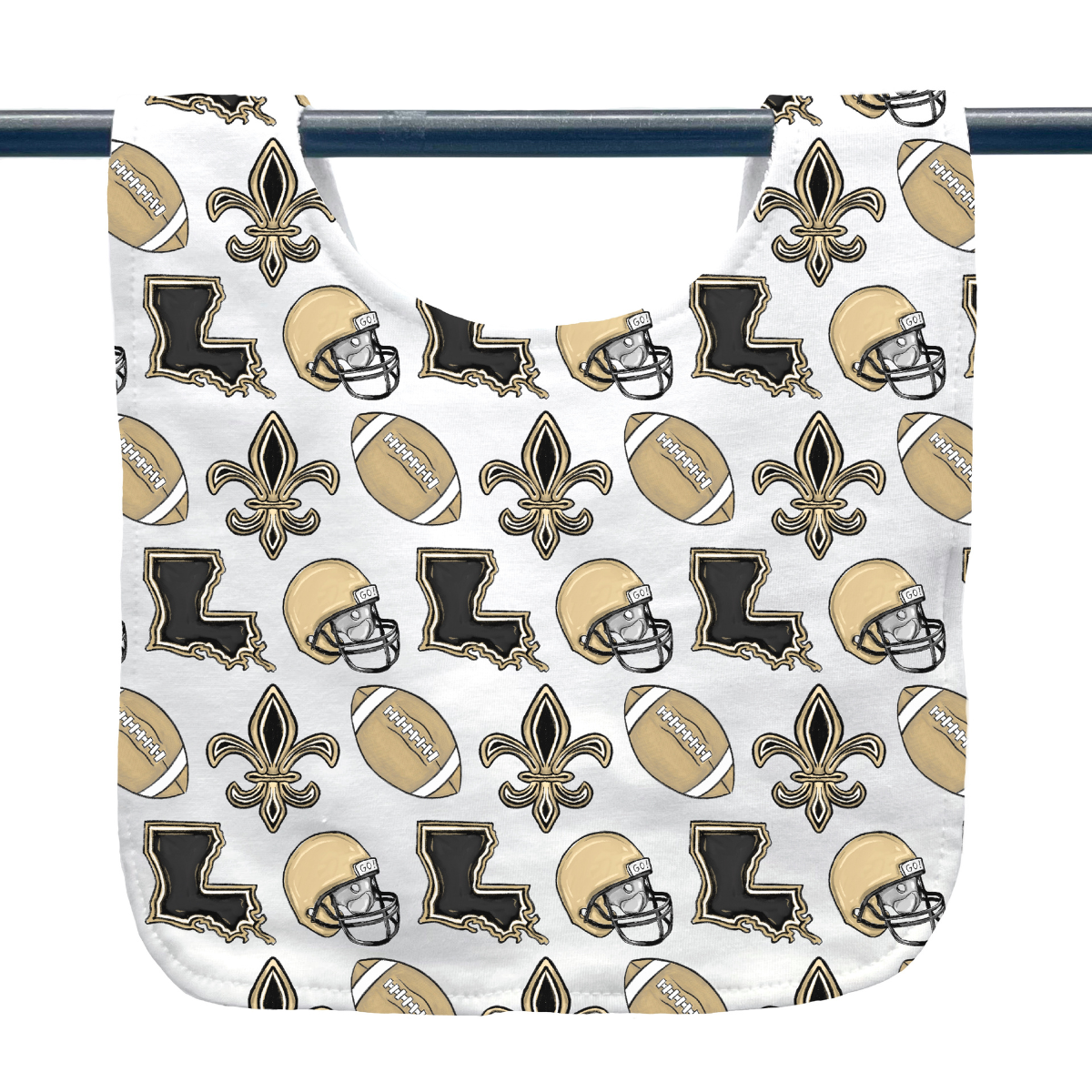 Louisiana Saints Football Baby Bib