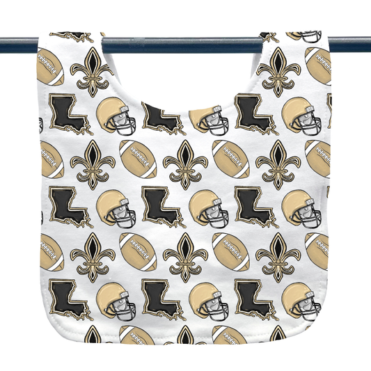 Louisiana Saints Football Baby Bib
