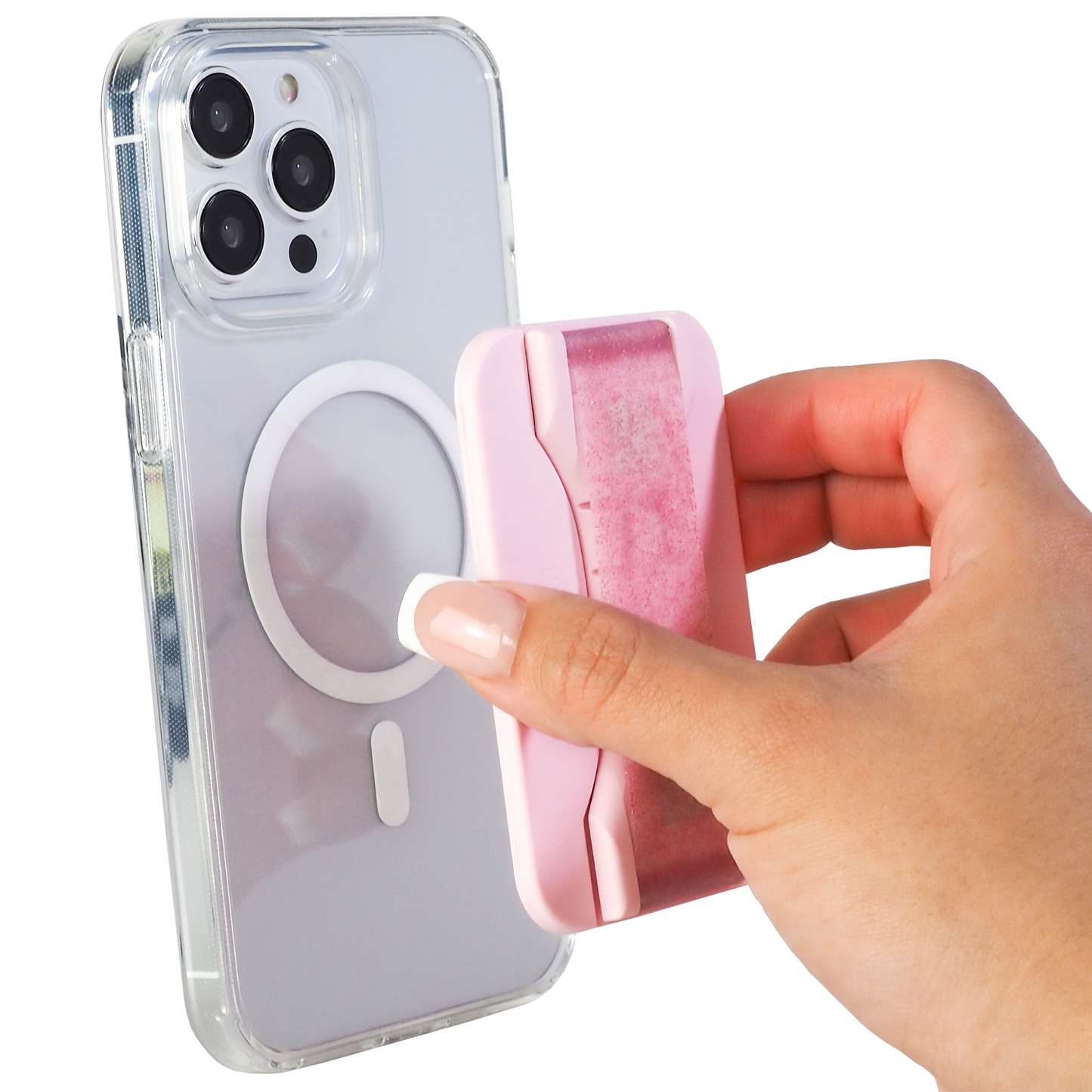 LoveHandle PRO for MagSafe - Pink Diamond Glitter