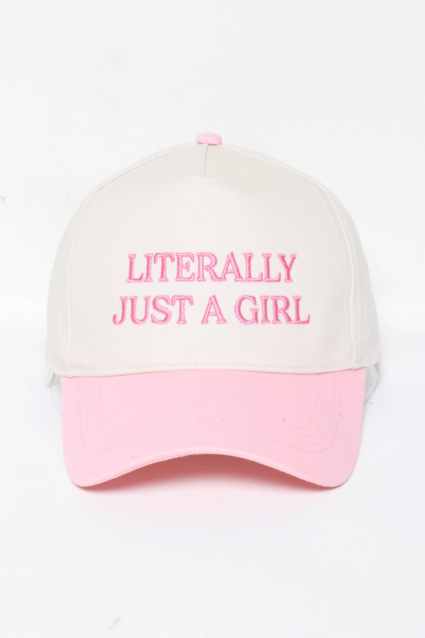 LITERALLY JUST A GIRL Embroidered Baseball Cap
