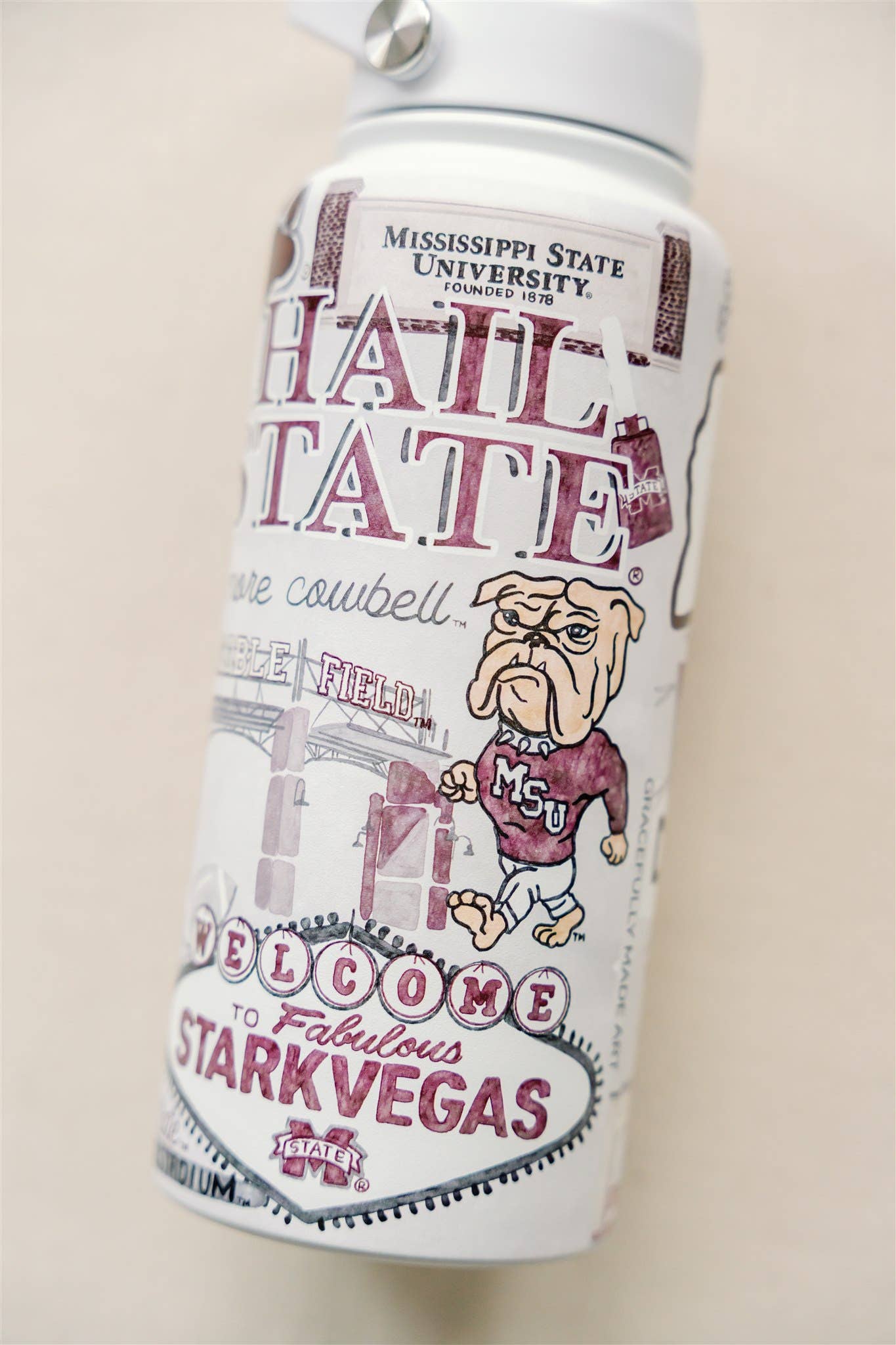 Mississippi State 32 oz Insulated Water Bottle