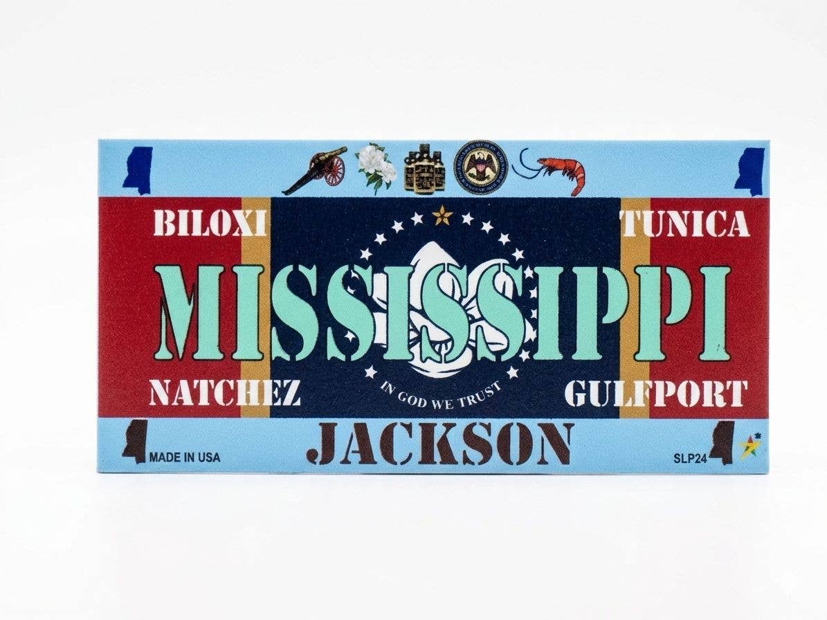 Mississippi Rectangle State Magnet