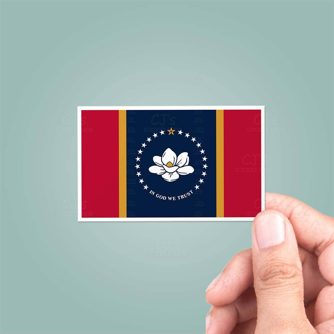MS State Flag Sticker 5"