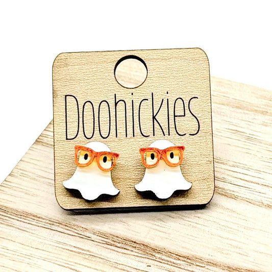 Nerdy Ghost Acrylic Studs