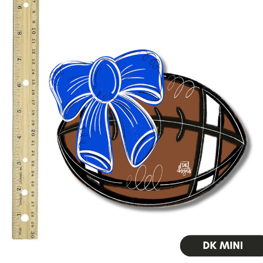FB Bow Blue and White Mini
