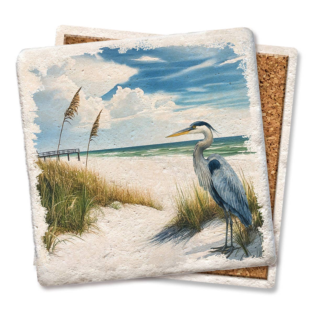 Heron On Beach Coaster