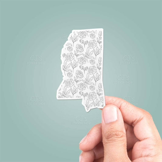 Mississippi Floral Pattern Sticker