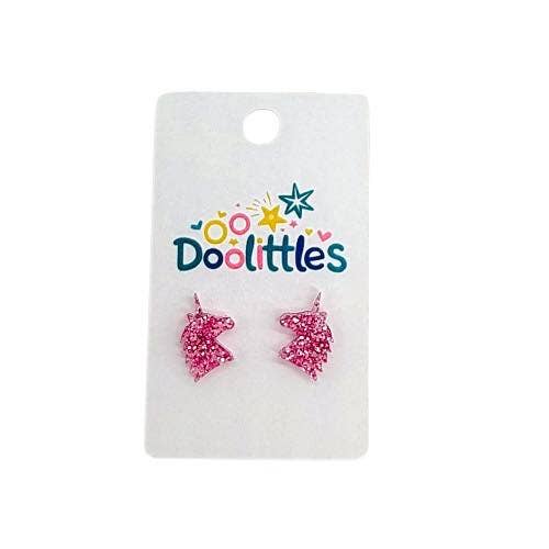 Tiny Glitter Unicorn Stud Earrings