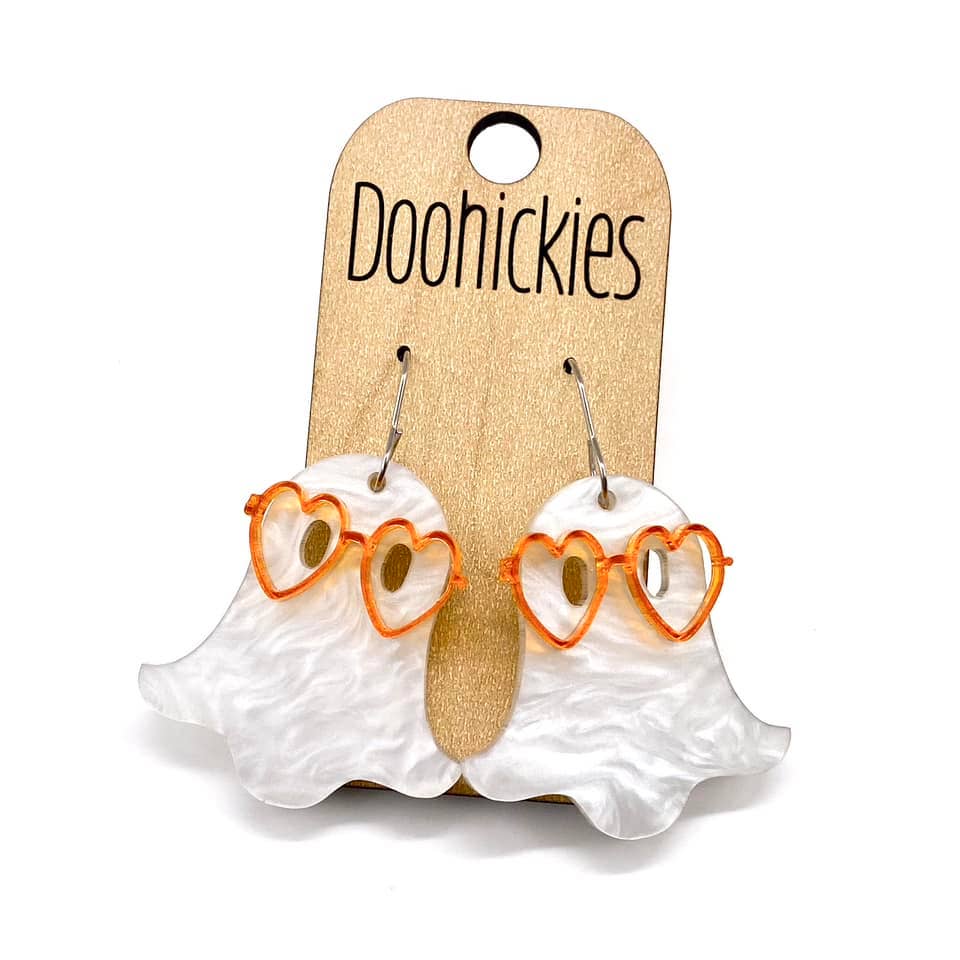 Nerdy Ghost Acrylic Dangles