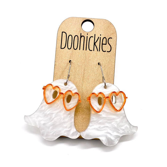 Nerdy Ghost Acrylic Dangles