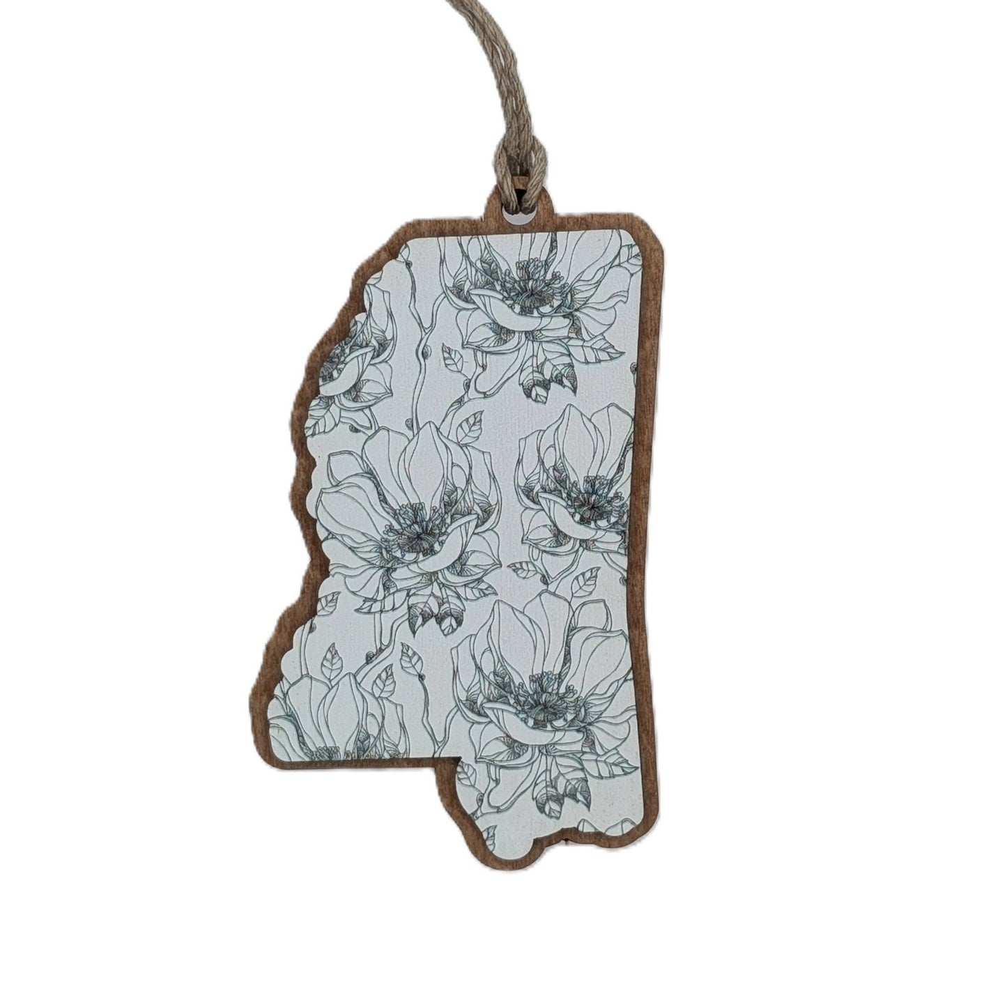 Mississippi Magnolia Line Art Ornament