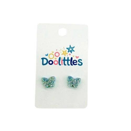 Tiny Glitter Butterfly Acrylic Studs