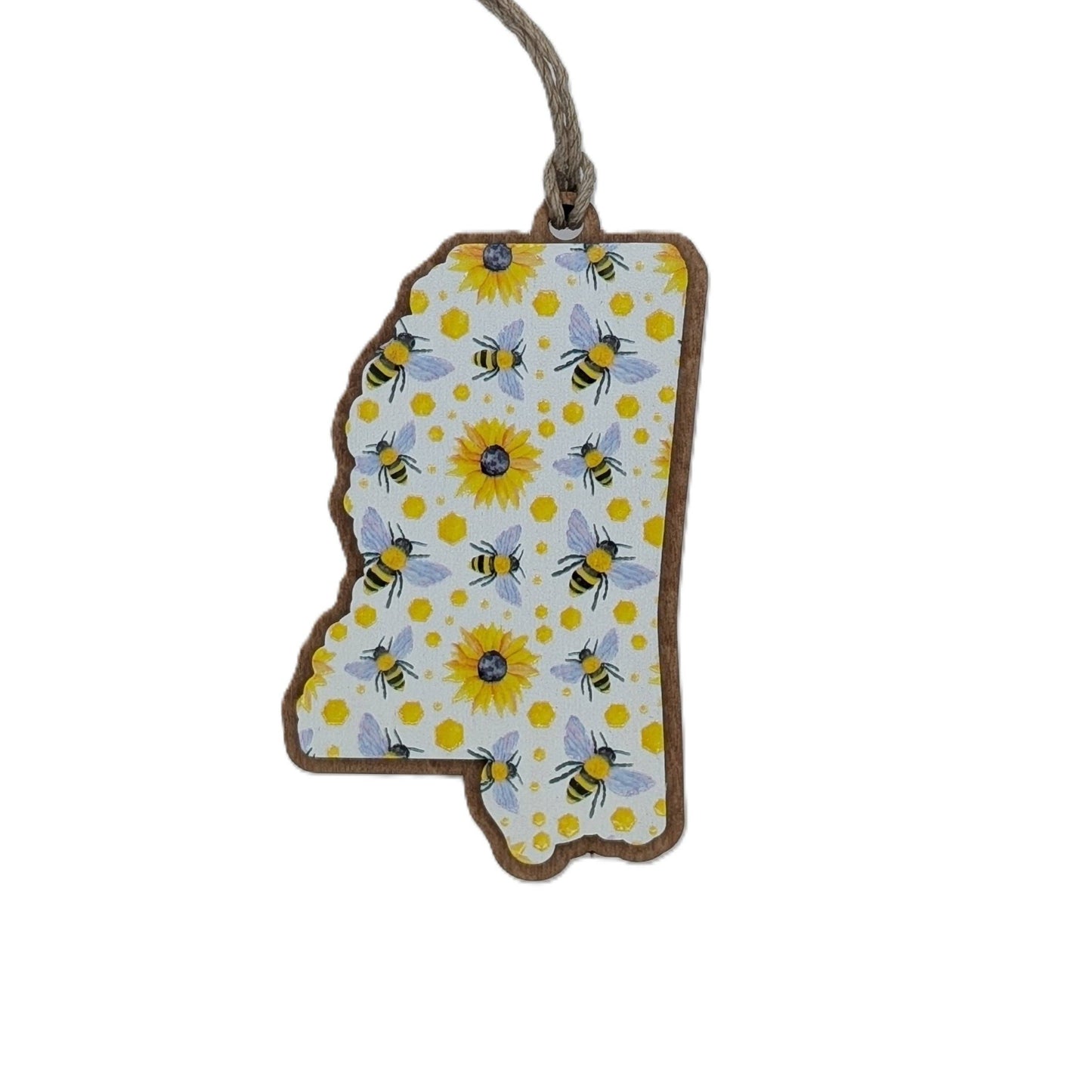 Mississippi Bees & Sunflowers Ornament