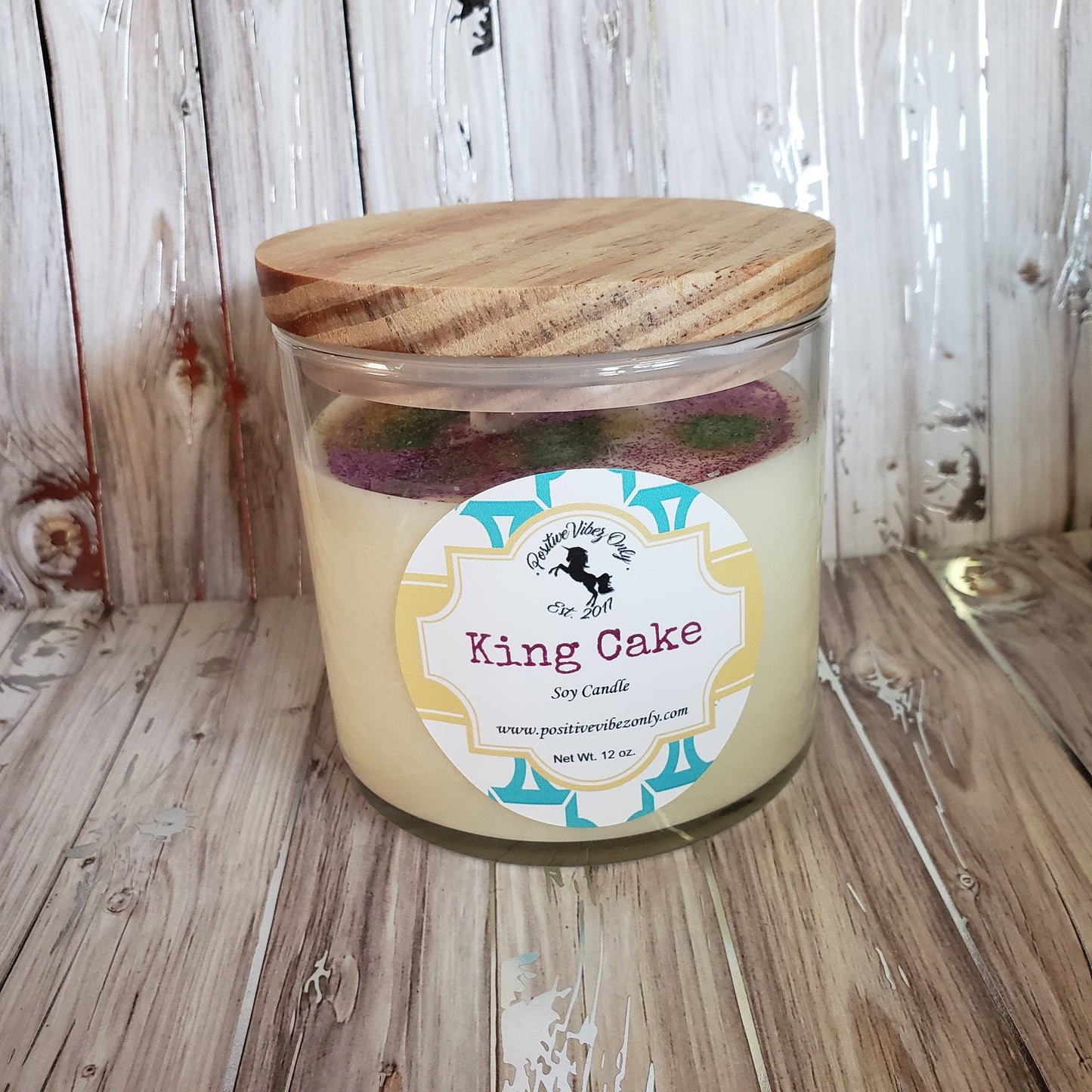 King Cake Scented Soy Candle