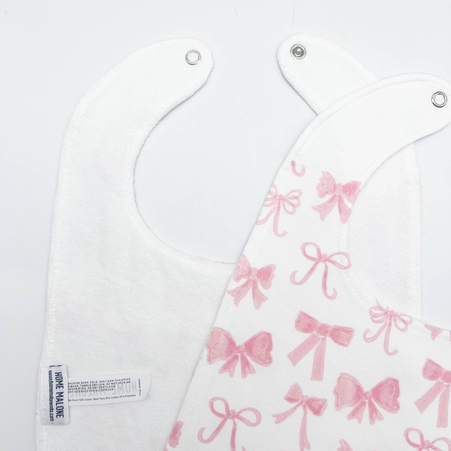 Pink Bows Baby Bib