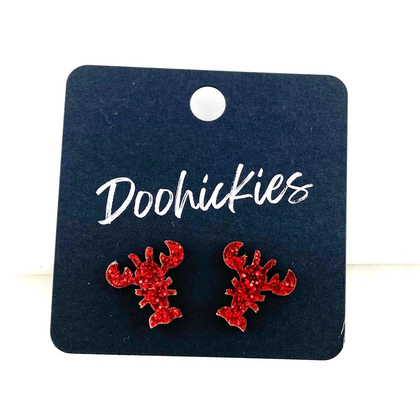 Acrylic Glitter Crawdaddies Studs