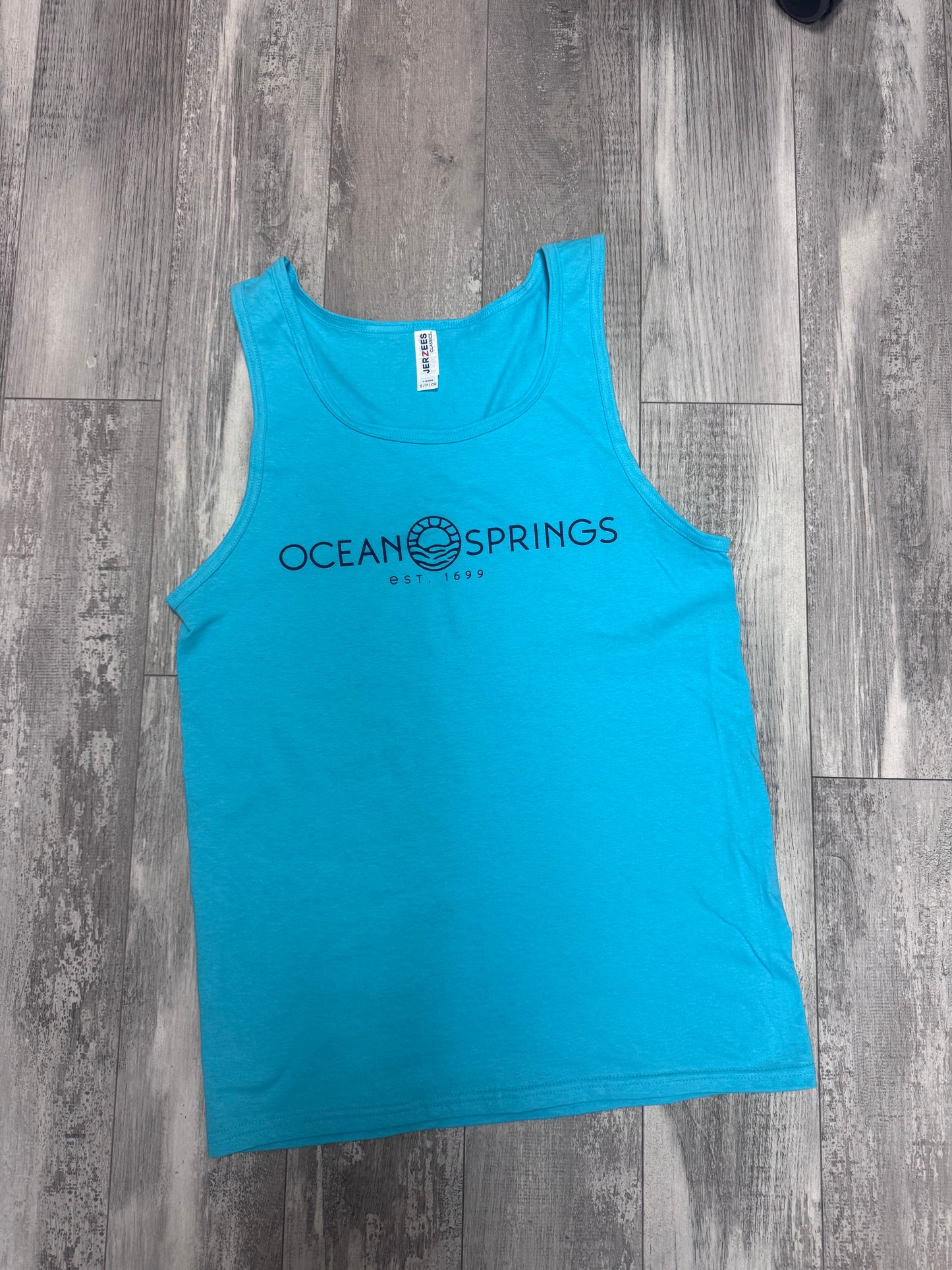 OS Sun Logo Tank - Scuba Blue