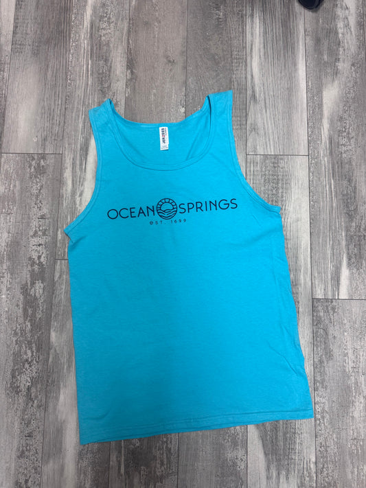 OS Sun Logo Tank - Scuba Blue