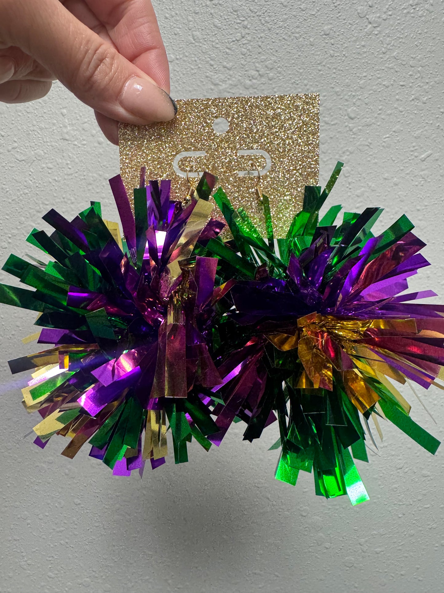 Tinsel Pompom Earring