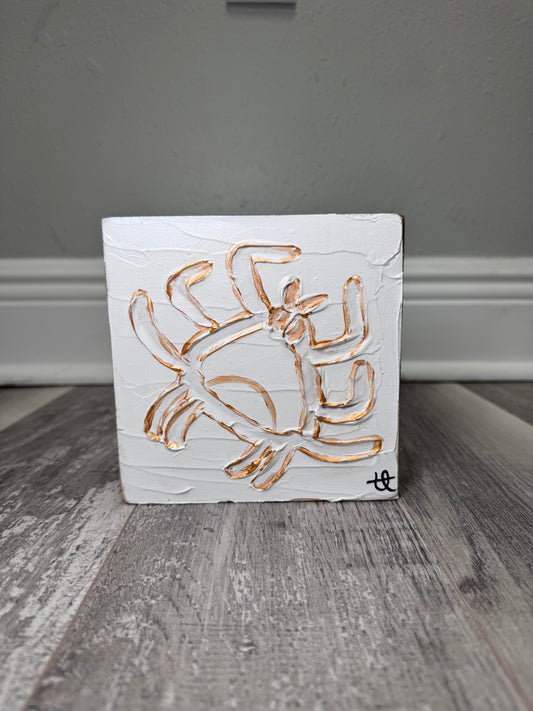 Crab Gold Wood Block