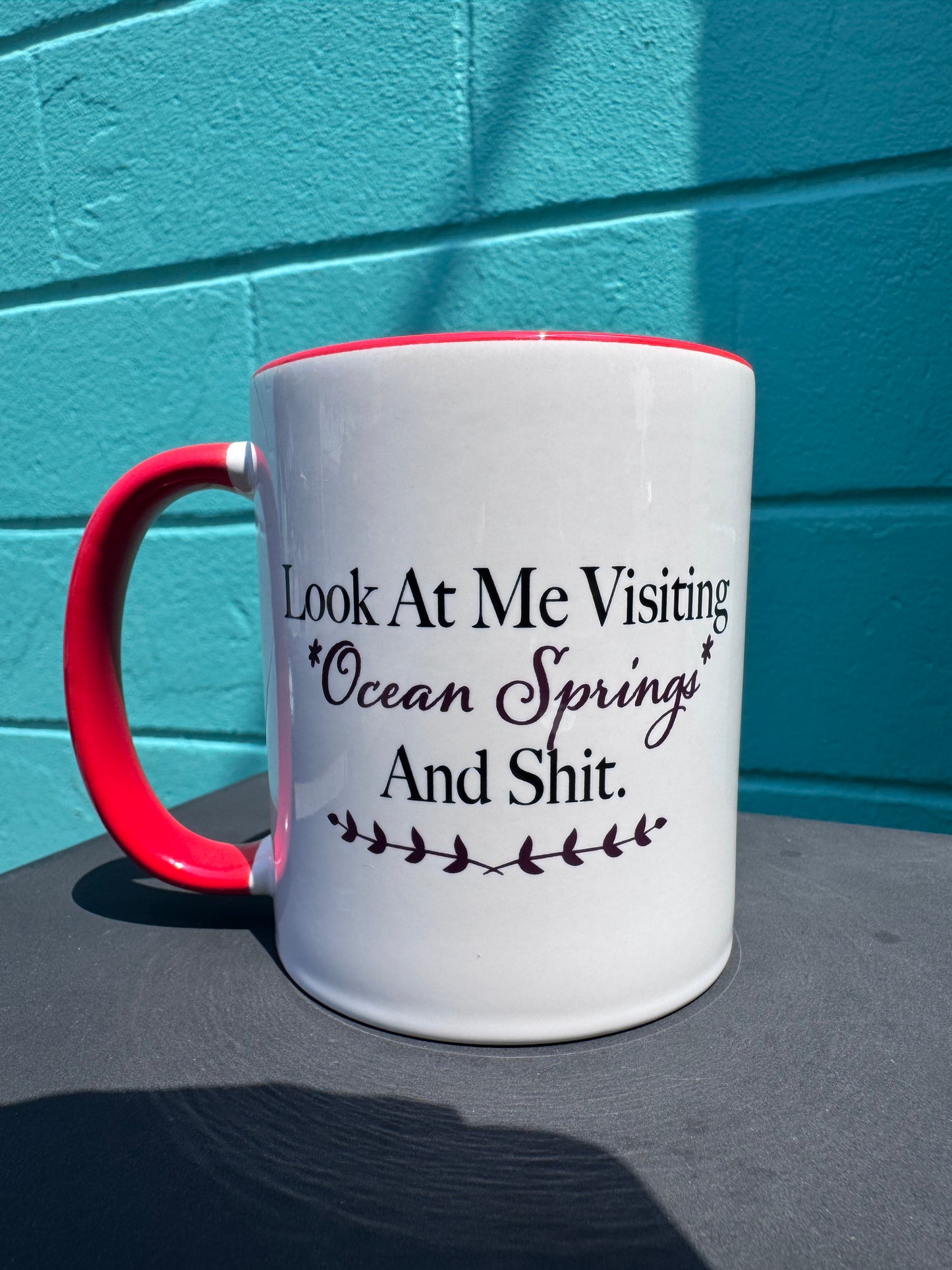 Look At Me Visiting red mug