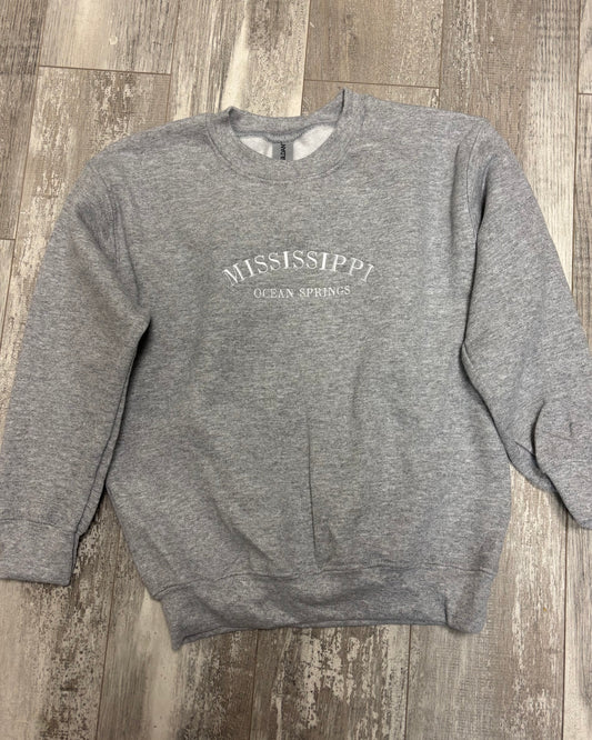 Gray Ocean Springs Sweatshirt - Youth