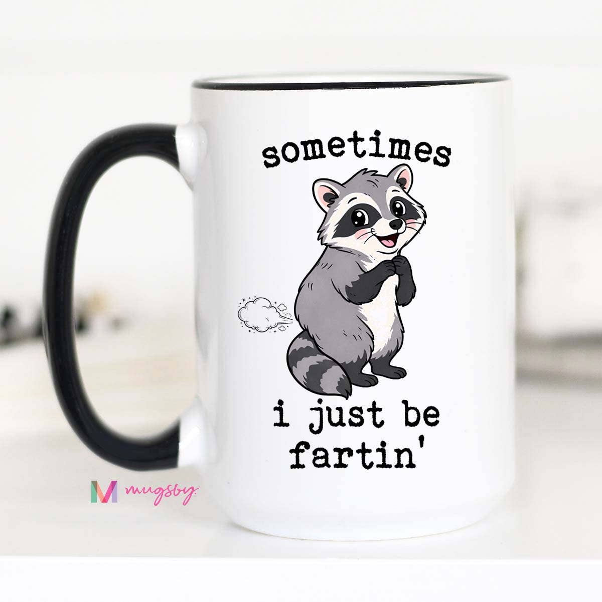 I just be fartin coffee mug