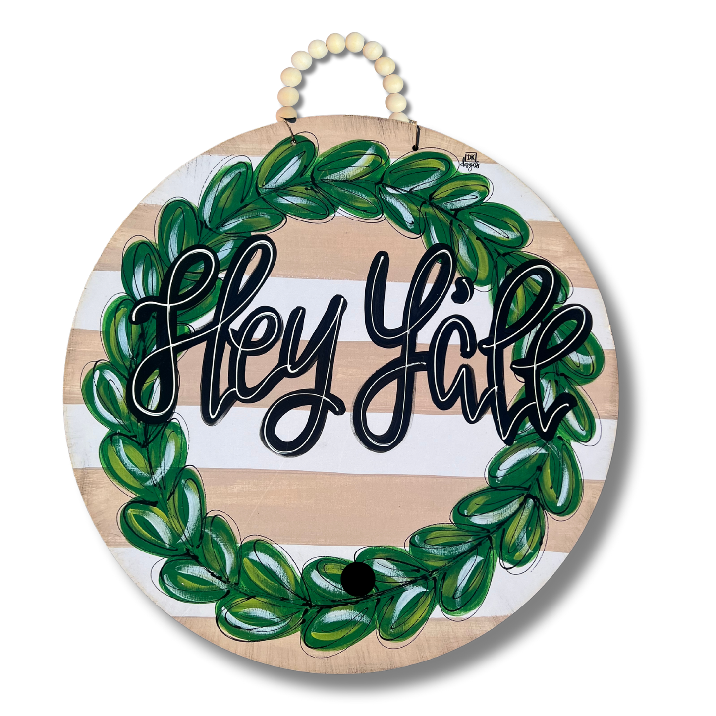 Tan "Hey Y'all" Wreath Hanger + Mini