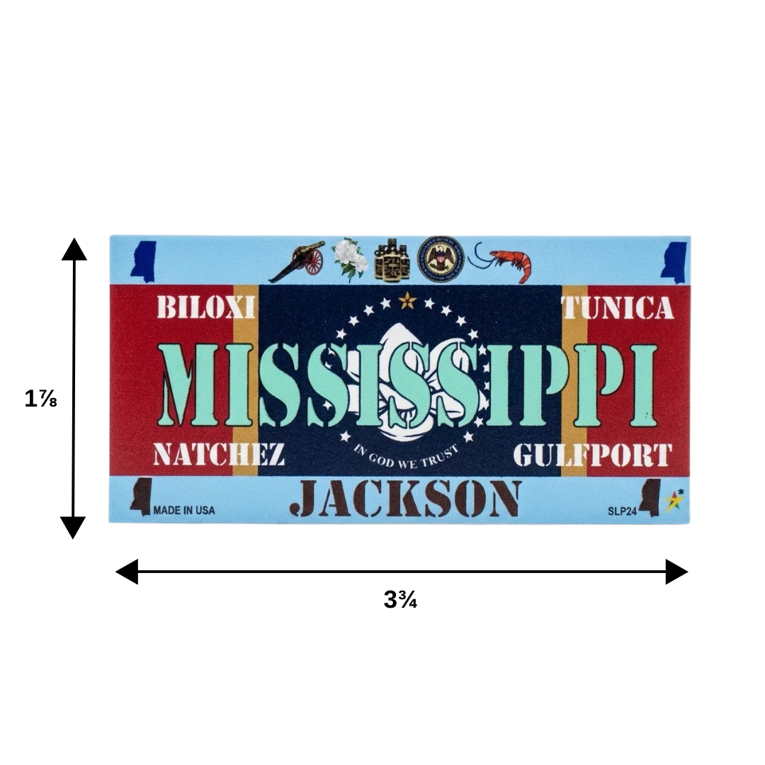 Mississippi Rectangle State Magnet