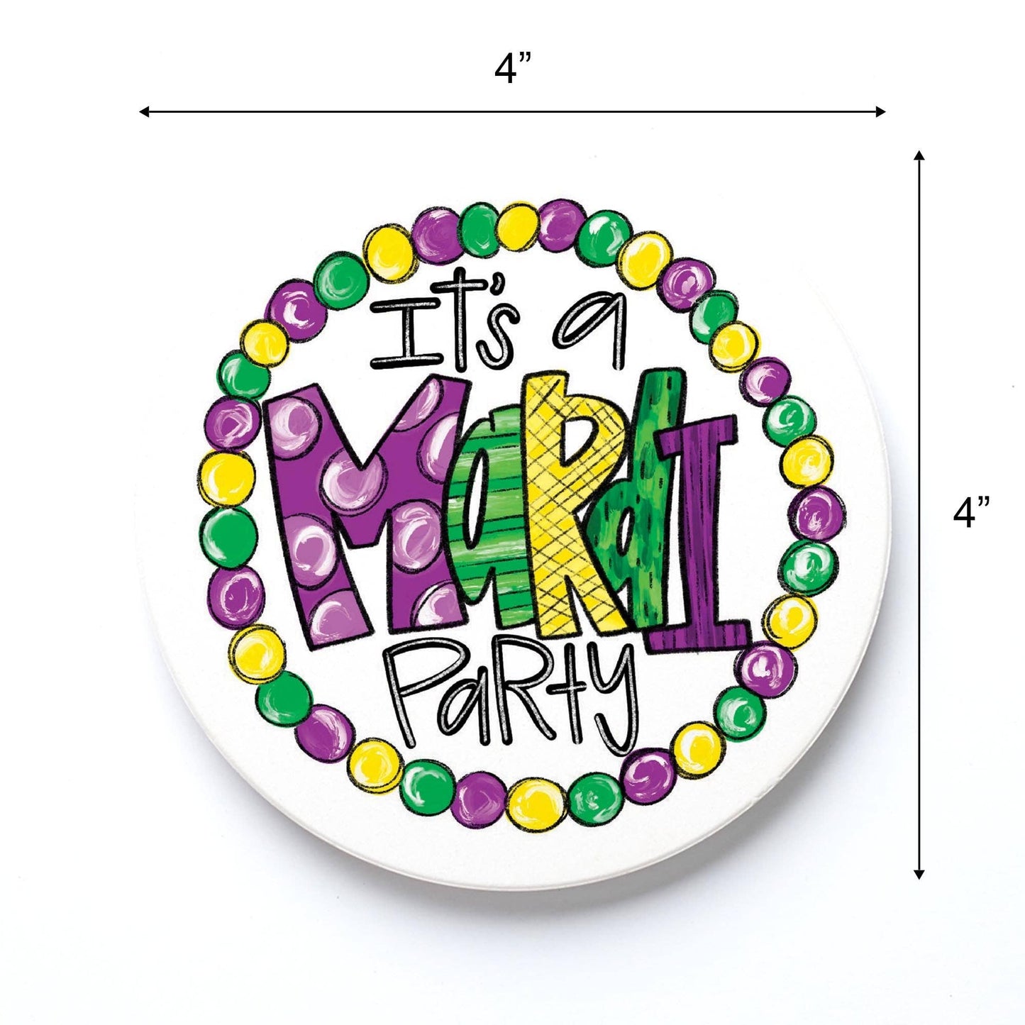 Mardi Party Coaster