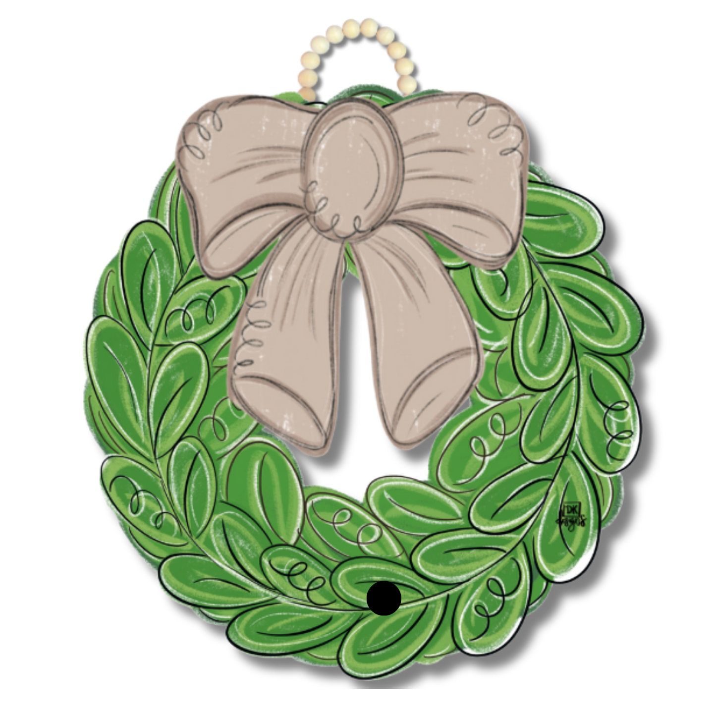 Mocha Bow Wreath Hanger + Mini