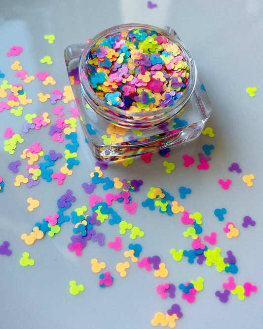 Neon Blacklight Magic Mouse Face and Body Glitter