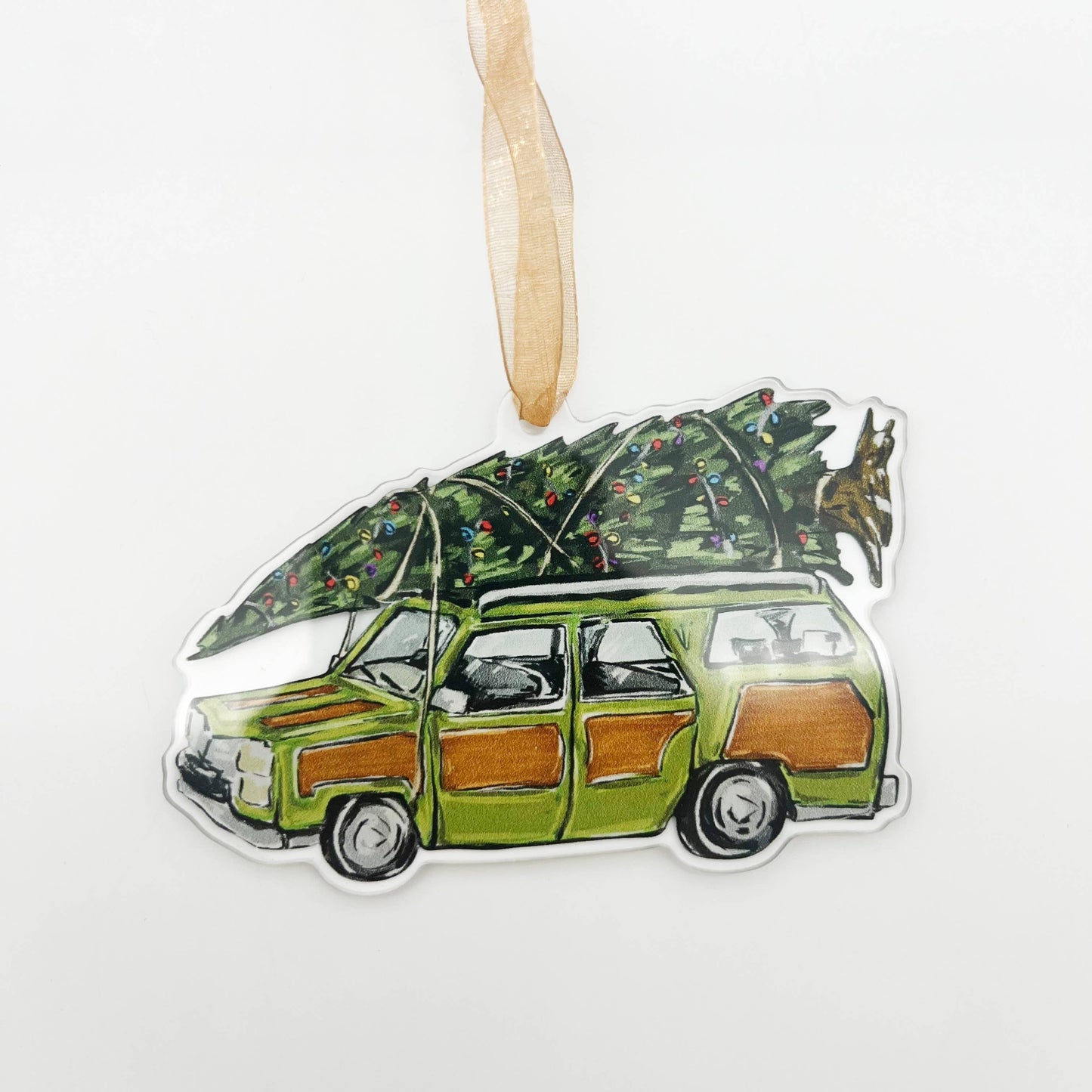 Christmas Tree Station Wagon Vacation Ornament