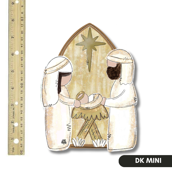 White and Gold Nativity Mini