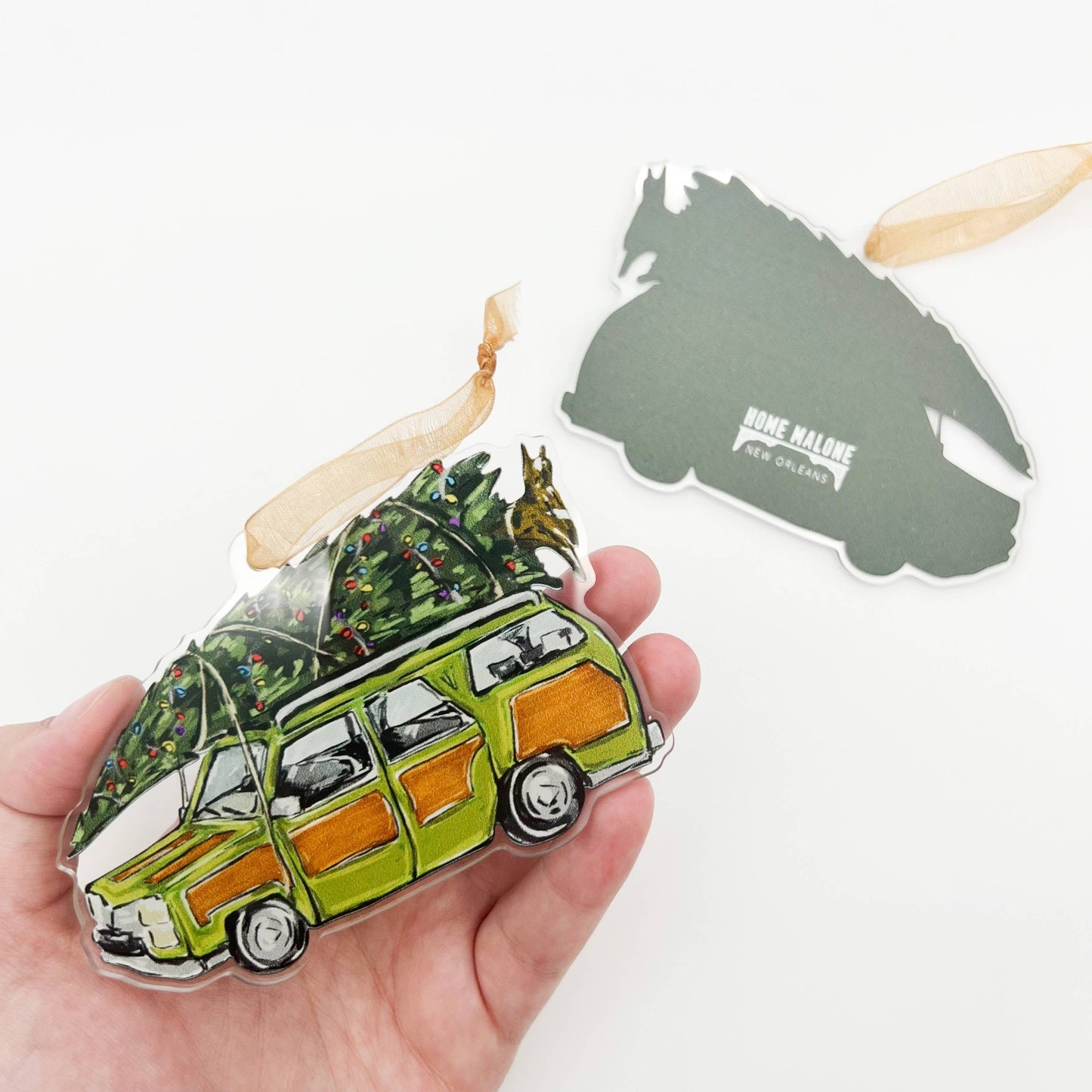 Christmas Tree Station Wagon Vacation Ornament