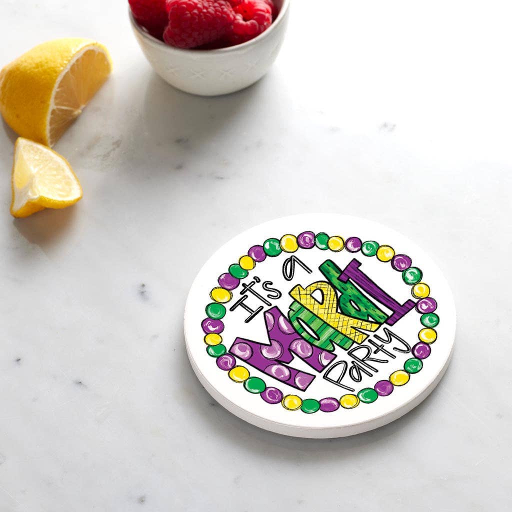 Mardi Party Coaster