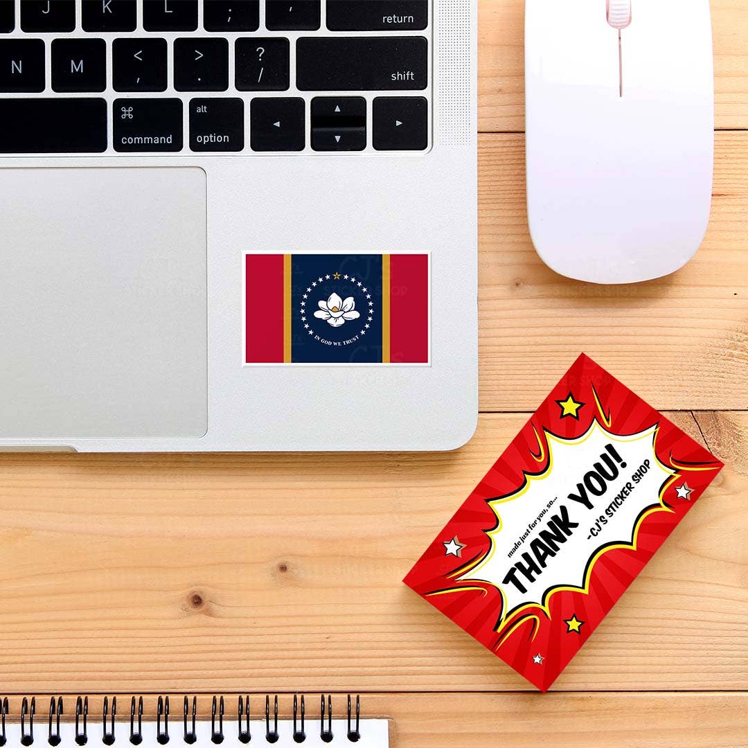 MS State Flag Sticker 5"