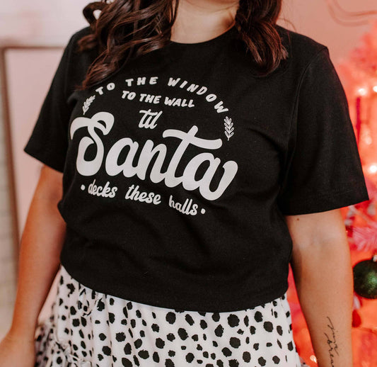 Santa Decks Halls tee
