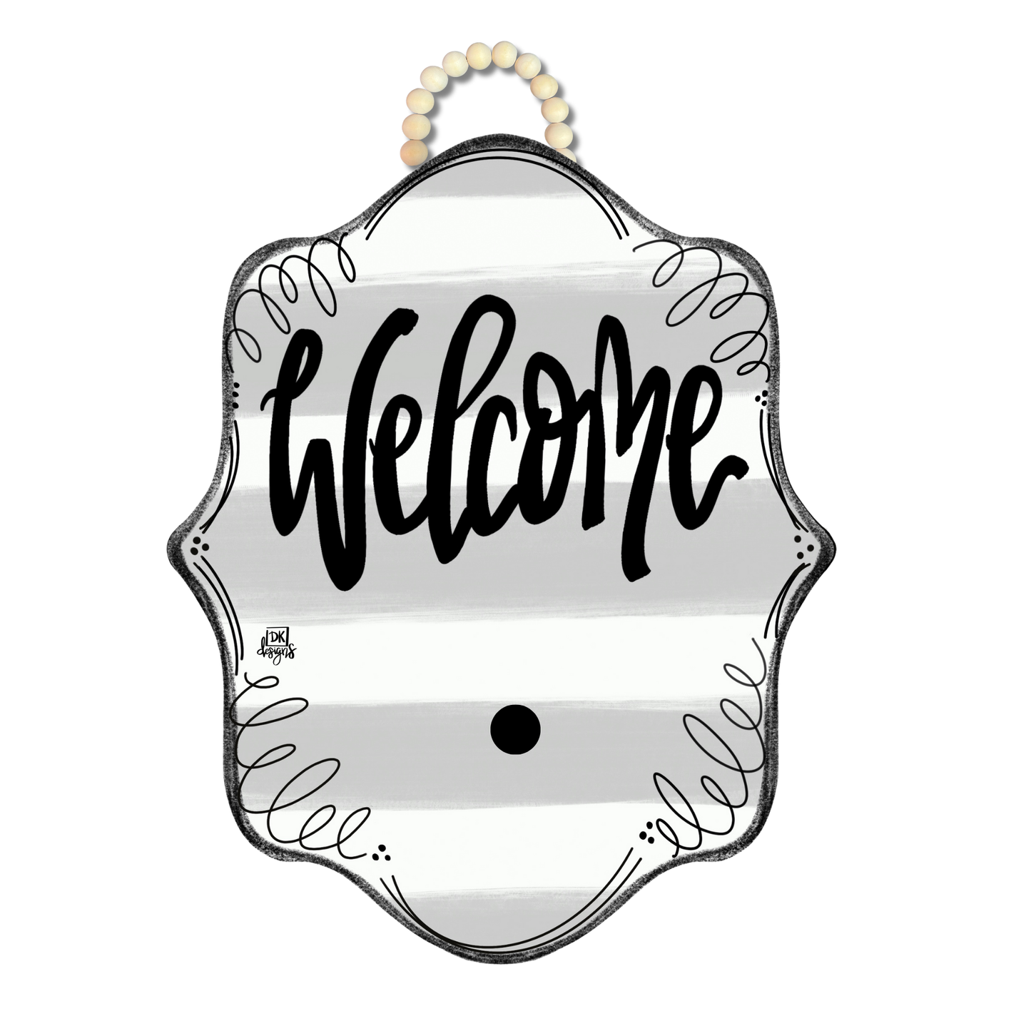 Stripe "Welcome" Hanger + Mini