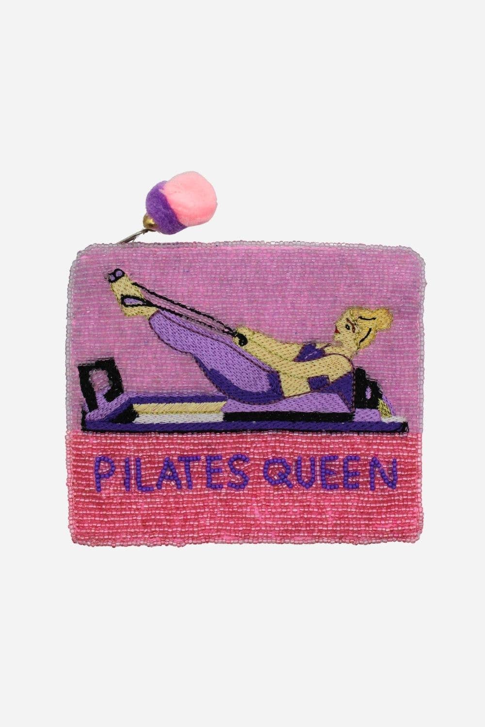 Pilates Queen Beaded Coin Pouch