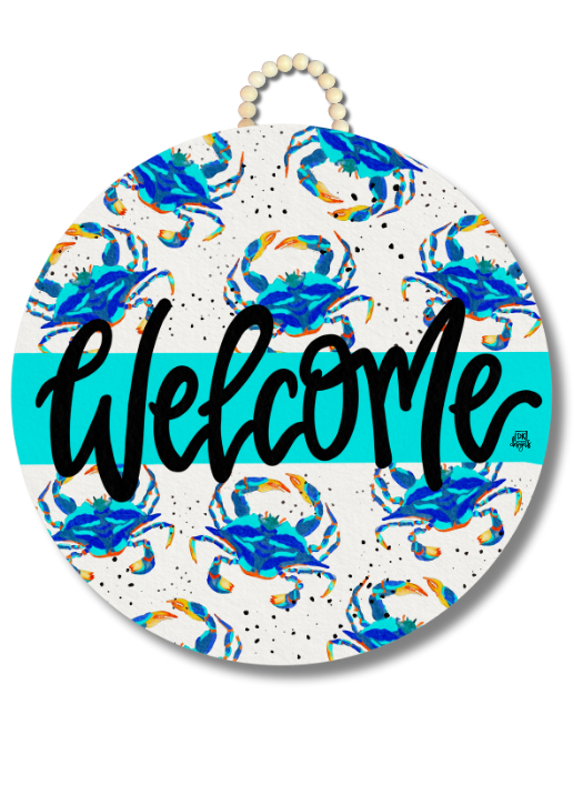 Blue Crab Door Hanger