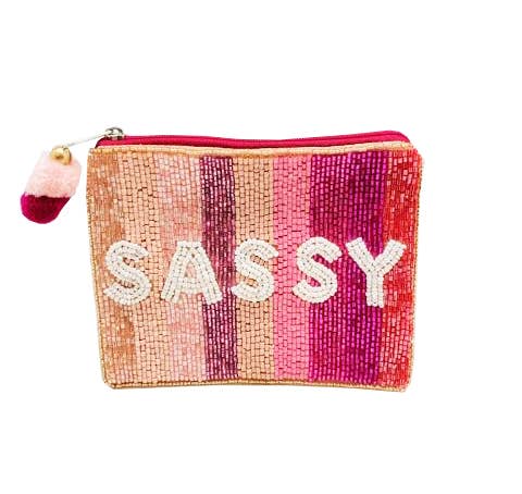 SASSY BEADED COIN POUCH