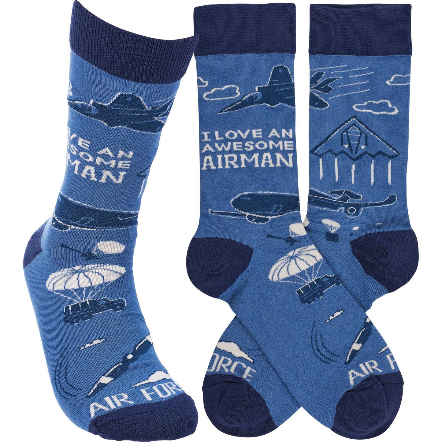 I Love An Awesome Airman Socks