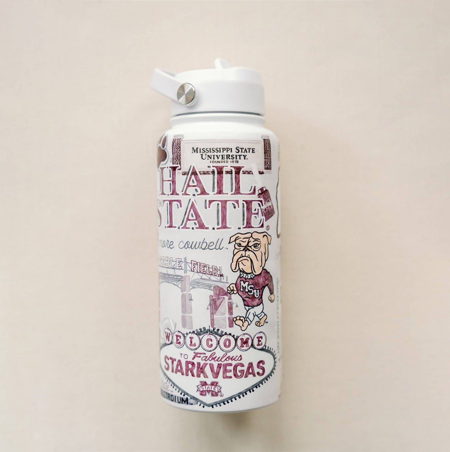 Mississippi State 32 oz Insulated Water Bottle