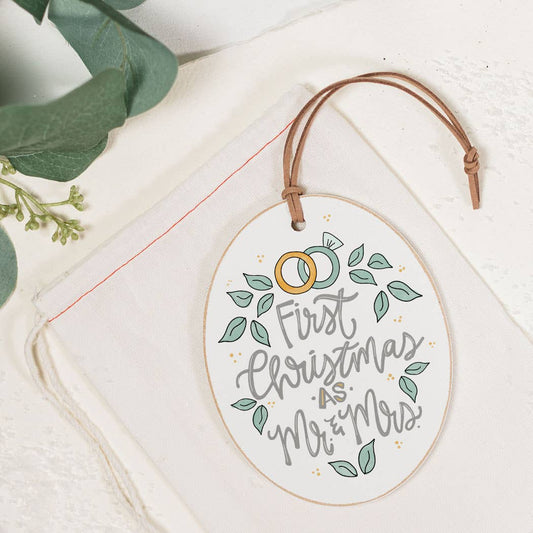 First Christmas wedding ornament