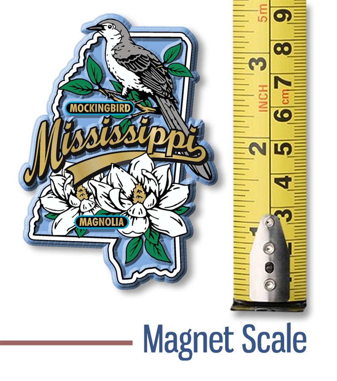 MS State Bird and Flower Magnet