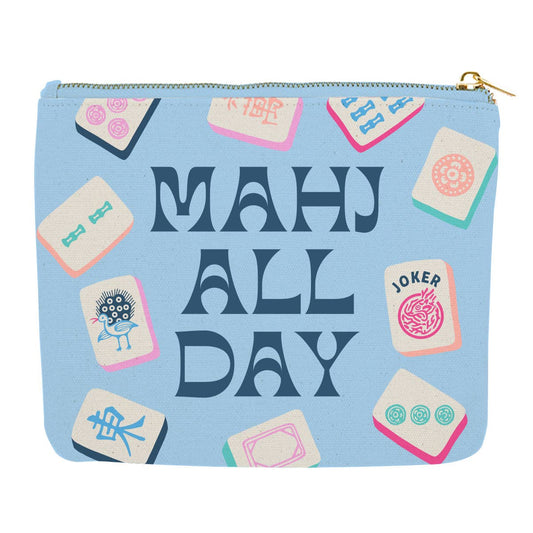 Mahj All Day zipper pouch