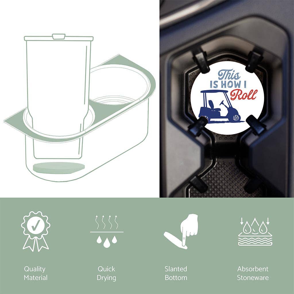 Car Coaster-Golf This Is How I Roll